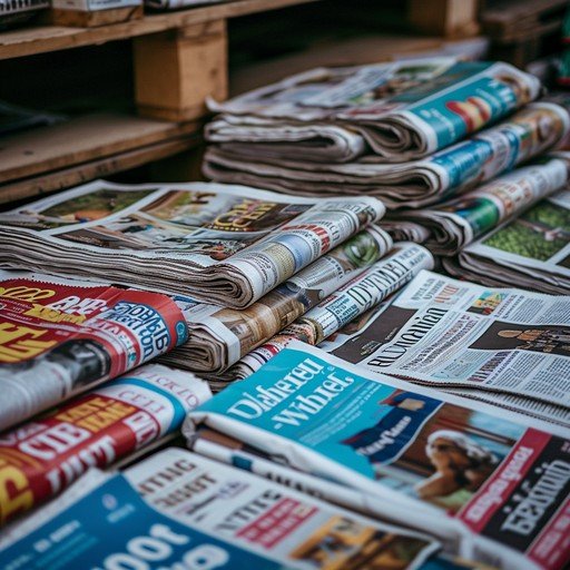 A pile of newspapers — a place to read, reflect, and return